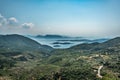 Aerial view of small village of Egklouvi, Lefkada Royalty Free Stock Photo