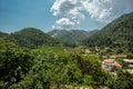 Aerial view of small village of Egklouvi, Lefkada Royalty Free Stock Photo