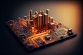 City electronic circuit board Royalty Free Stock Photo