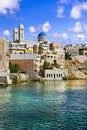 The city Ermoupoli - beautiful capital of Cyclades. Syros island. Greece