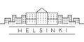 City of Europe, Helsinki line icon on white background