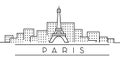 City of Europe, Paris line icon on white background