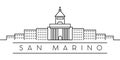 City of Europe, San Marino line icon on white background