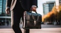 City Executive Businessman with Stylish Briefcase