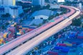 City express highway curved long exposure Royalty Free Stock Photo