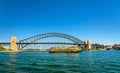 City ferry under the Sydney Harbour Bridge - Australia Royalty Free Stock Photo