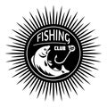 City fishing club logo, simple style