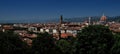 City of Florence broad panorama view with Duomo Santa Maria del Fiore and Palazzo Vecchio riverside, Florence, Italy Royalty Free Stock Photo