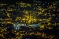 The city at the foot of Mount Tampa at night watch