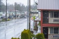 City of Forks - Main street on a rainy day - FORKS - WASHINGTON