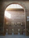 City forum portico at National Roman Art Museum in Merida, Spain