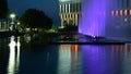 City fountains night time illumination