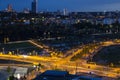 City Frankfurt am Main , Germany at night. View from above Royalty Free Stock Photo
