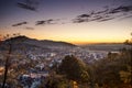 City of Freiburg at sunset