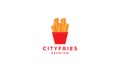 City fries snack logo symbol vector icon illustration graphic design