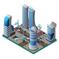 City Of Future Isometric Template