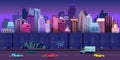 City game background 2d application. Vector design. Royalty Free Stock Photo