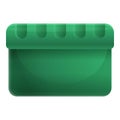 City garbage container icon, cartoon style