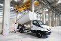 City garbage truck in waste depot