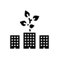 city gardening environment glyph icon vector illustration