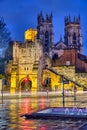 The city gate Bootham Bar and the famous York Minster Royalty Free Stock Photo