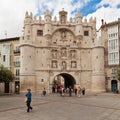 City gate in Burgos, Spain Royalty Free Stock Photo