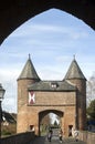 City gate Klever Tor, Xanten, and German tourists