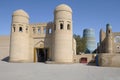 At the city gates of Ota-Darvoza of the inner city of Ichan-Kala. Khiva, Uzbekistan