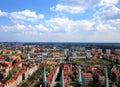City of Gdansk, Poland. Aerial view over the Old Town and lovely colorful houses in Gdansk. Royalty Free Stock Photo