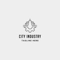 City Gear Logo Vector Industrial symbol design illustration