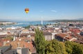 The city of Geneva in Switzerland, a aerial view Royalty Free Stock Photo