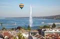 The city of Geneva in Switzerland, a general and aerial view Royalty Free Stock Photo