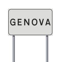 City of Genoa road sign