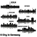 6 city in Germany, Deutschland ( Berlin, Hamburg, Essen, Dusseldorf, Dortmund, Frankfurt am Main)