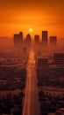 Los Angeles Glows Under the Radiant Sunset