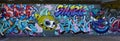 The city graffiti on the cement wall Royalty Free Stock Photo