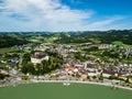 City of Grein at the Danube river in Upper Austria Royalty Free Stock Photo