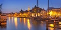 City of Haarlem, The Netherlands at night Royalty Free Stock Photo