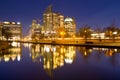 City of The Hague, The Netherlands at night Royalty Free Stock Photo