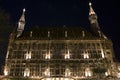 City hall of Aachen (Germany) at night