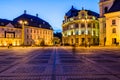 City hall and Brukenthal palace in Sibiu Royalty Free Stock Photo