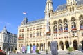 City Hall building facade, neo-gothic architecture, Vienna