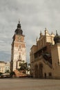 City Hall and the Cloth Hall on the Market Square. Krakow, Poland Royalty Free Stock Photo