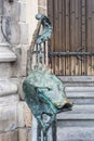 City Hall Dragon bronze railing in Mons, Belgium.