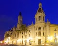 City hall in evening. Valencia Royalty Free Stock Photo