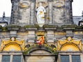 City Hall Facade Justice Statue Delft Holland Netherlands Royalty Free Stock Photo