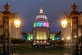 City Hall in Gay Pride Colors Royalty Free Stock Photo