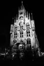 The city hall of Gouda in the Netherlands by night Royalty Free Stock Photo