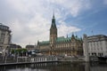 City Hall of Hamburg, Germany and Kleine Alster