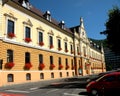 City Hall. Landscape in town Brasov (Kronstadt), in Transilvania. Royalty Free Stock Photo